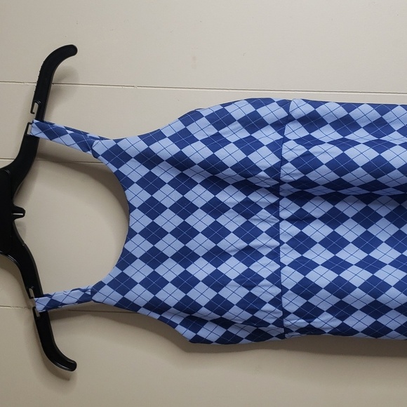 Alley B Girls Diamond Sleeveless Fit Dress Blue 14 - Picture 3 of 6